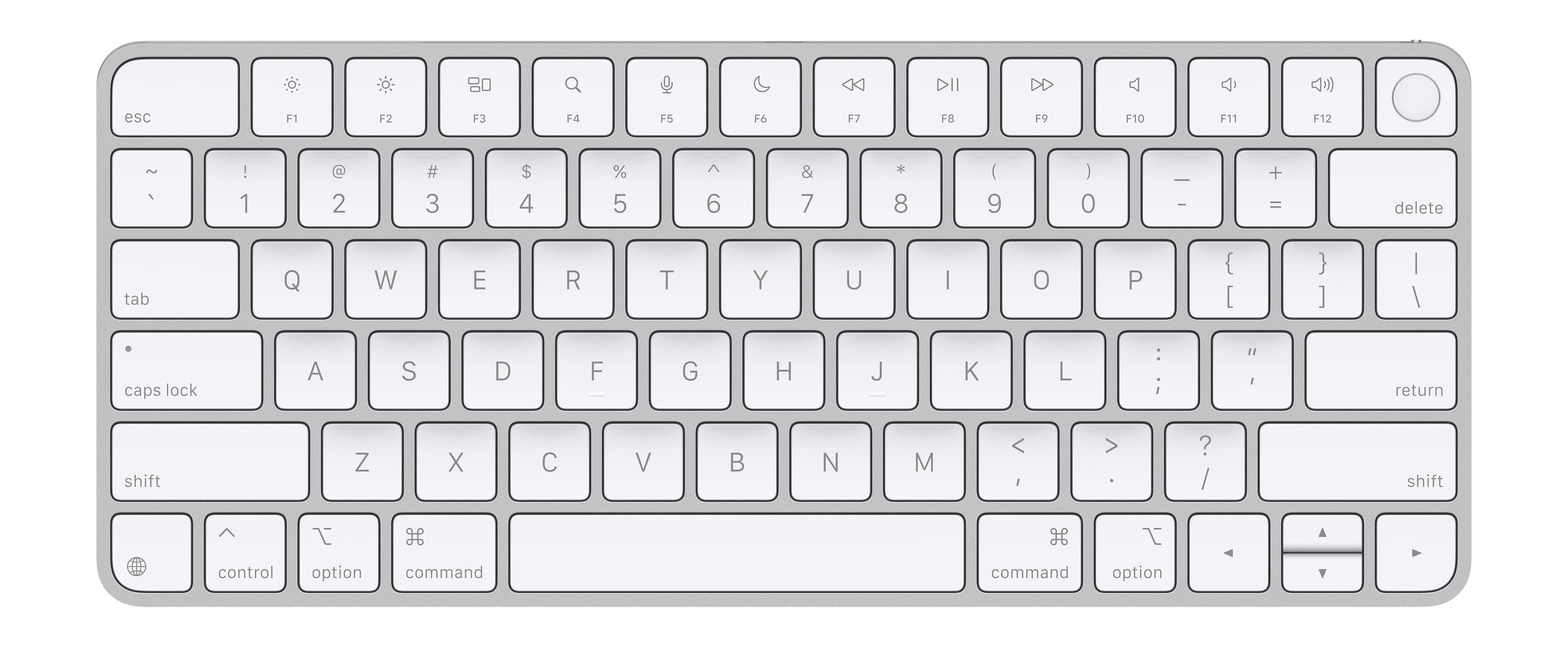 لوحة مفاتيح Magic Keyboard ببصمة Touch ID من الأعلى