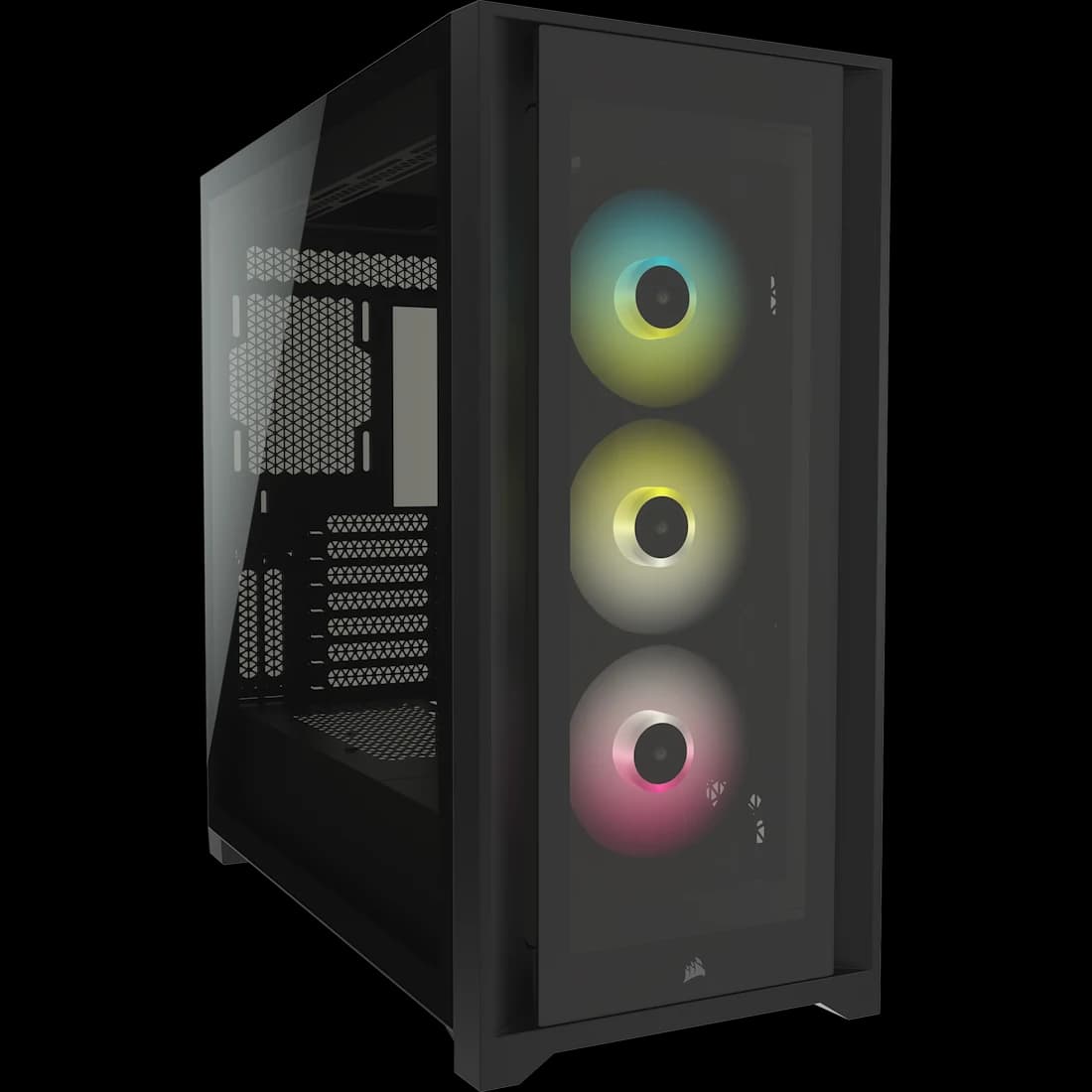 صندوق جهاز ألعاب زجاجي بإضاءة RGB